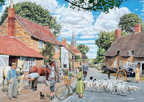 Ravensburger The Village Farrier 1000 Piece Jigsaw Puzzle – Trevor Mitchell Countryside Scene, Village Life Nostalgic Puzzle for Adults & Families