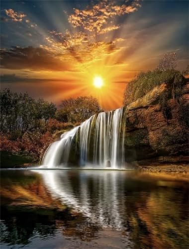 Puzzle 5000 Teile Erwachsene Wasserfall 156 x 105 cm, Impossible Game, Herausforderndes Rätsel Pädagogisches Spielzeug, Puzzlespiele für Die Ganze Familie, Als Geschenk und Wanddekoration