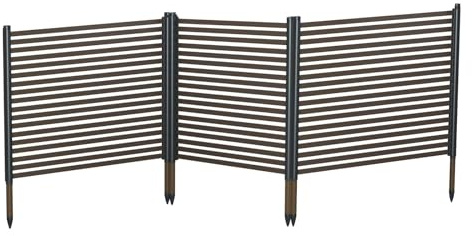 Garvee Metall Gartenzaun 3 Paneele, 124cm Höhe x 270cm Länge, Braun | Rostfrei & dekorativ – Kein Graben nötig, einfache Montage – Sichtschutz & Tierbarriere – Terrasse, Gartenbeet, Hinterhof