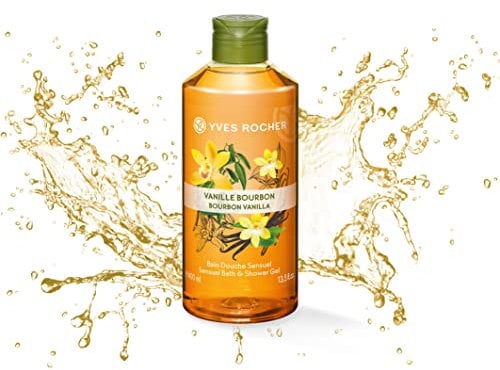 Yves Rocher LES PLAISIRS NATURE Duschbad Bourbon-Vanille, Aroma-Schaumbad & pflegendes Duschgel, 1 x Flacon 400 ml