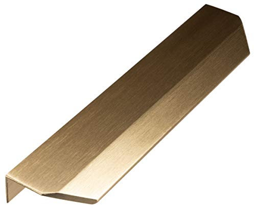 Gedotec Poignée de meuble de cuisine en laiton vieilli brossé - Vann - Poignée de tiroir vintage à visser - Poignée de cuisine pour portes d'armoire - 1 pièce - Poignée profilée BA 64 mm