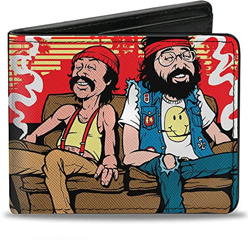 Buckle-Down Herren Bifold Wallet Cheech & Chong, 10,2 x 8,9 cm, Cheech & Chong, 4.0 x 3.5, Buckle-down Bifold Wallet Cheech & Chong