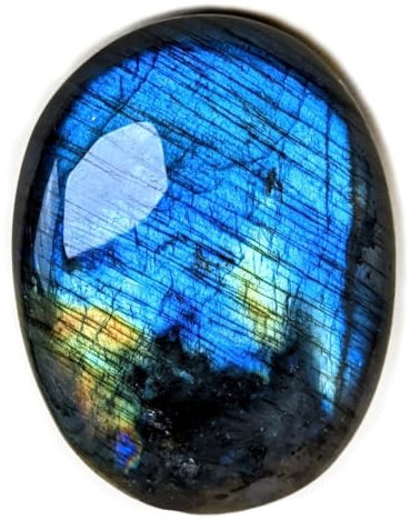 Eusice Labradorite Pierre Naturelle, Cristal Thérapeutique Lithothérapie, Galet de Relaxation et Anti Stress Bien-être, Méditation, Reiki, 100% Artisanal & Fait-Main, Pierre de Paume Grand Format