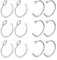 Mayhoop 12Stk 20G 8mm Nasenpiercings Fake Nasenring Silber Edelstahl Fake Piercings Nase Face Piercing Nase Lippe Ohr Ring Hoop für Männer Damen