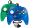 miadore 2 Pack N64 Controller Wired Game Pad Joystick Kompatibel mit N64 Console (klares Blau + klares Grün)