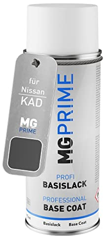 MG PRIME Peinture voiture Bombe aérosol pour Nissan KAD Dark Metal Gray | Gris Squale Metallic, Peinture de base, bombe aérosol 400ml