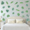 TOARTi Leaf Wall Stickers,Palm Jungle Leaf Window Stickers,Green Plant Watercolour Tropical Wall Stickers, Monstera Leaves Wall Decal for Living Room Bedrooms Bathroom Kitchen Nursery