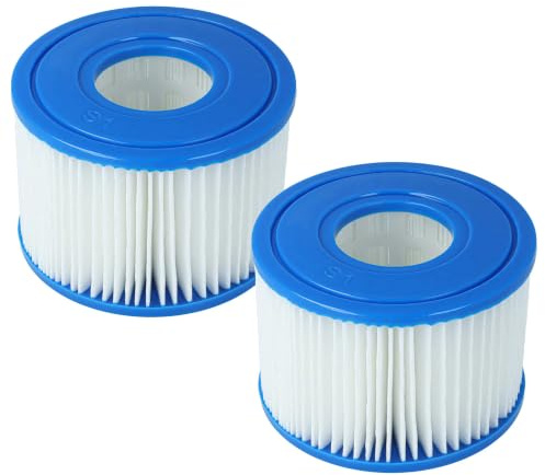 vhbw 2X Filterkartusche Typ S1 Ersatz für Intex 29011, S1 für Pool - Ersatzfilter, Blau, Weiß
