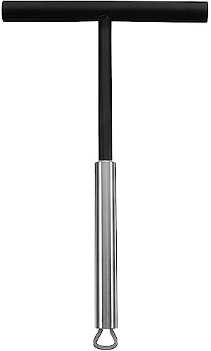 Luxshiny Crepe Spreader Stainless Steel Pancake Spreader Spreading Tools T-Shaped Tool for Crepes Wooden Crepe Maker Pancake Maker Tool
