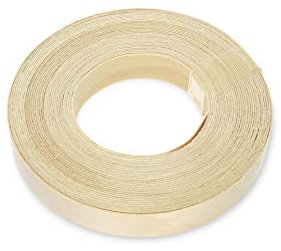 WoodPress® Bordo in vera betulla da 15 mm – Rotolo da 7,5 m – Nastro in legno preincollato per una facile applicazione fai da te – coprirà il bordo di un pannello MDF standard