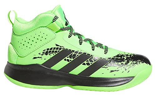 Adidas Cross Em Up 5 Shoes Wide Basketball-Schuhe, Team solar Green/core Black/core Black, 33 EU