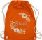 Turnbeutel Rucksack - JGA Junggesellenabschied Frauen - Braut Bride - Unisize - Orange - brautbeutel brauttaschen bachelorette party blumen stoffbeutel brauttasche junggesellinnenabschied outfit
