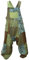 Gheri Mens Loose Fit Patchwork Printed Cotton Harem Dungarees Green Mix Medium