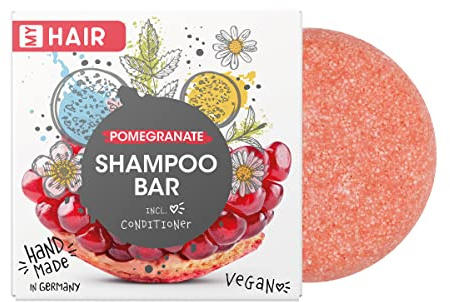 MY HAIR Shampoo Bar by Accentra, Festes Shampoo,Haarseife, Naturkosmetik, für alle Haartypen geeignet, vegan, handgefertigt in Deutschland, Duft: Granatapfel