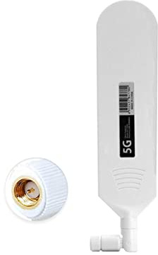 Vecys 4G LTE Antenna SMA Male Connector 12dBi 4G/5G High Gain Omni Directional Glue Stick Antenna 600-6000Mhz(White,1 Pcs)