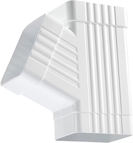 VYH Downspout Gutter for Y Connector 2x3,Square Downspout Diverter White Rain Gutter Downspout Accessory Stainless Steel Gutter Y Connector Rainwater Drainage (Fits 3 X 4 inches)