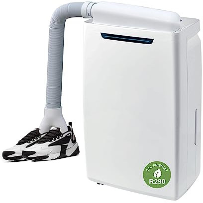 Emerio Luftentfeuchter + Schuhtrockner Funktion, 25L/Tag, Auto-Stopp wenn voll, Raumgröße bis zu 50m², LED Display, Timer, Trocknungsfunktion für Kleidung, gegen Feuchtigkeit & Schimmel, DH-127463