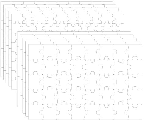 Bekecidi 10 Blatt Sublimationspuzzle, Leere Puzzles, DIY-Puzzle, Bemalbares Puzzle, Beschreibbares Puzzle für Erwachsene, für DIY Kunst und Handwerk und Party Gästebuch Hochzeit Puzzle