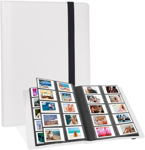 400 pochettes album photo pour appareil photo Fujifilm Instax Mini, appareil photo Polaroid, pour Fujifilm Instax Mini 11 12 9 40 Evo Liplay 8 7+ appareil photo instantané (Blanc)