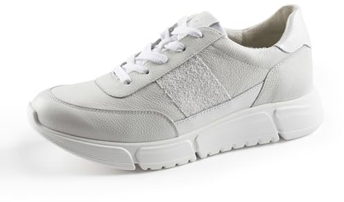 Paul Green Damen SUPER Soft Sneaker mit Wechselfußbett, Frauen Low-Top Sneaker,Wechselfußbett,Freizeitschuhe,Laufschuhe,Weiß (White),37 EU / 4 UK
