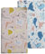 Baby Spannbettlaken Kinder Spannbetttuch 2er Pack, 70 x 140 cm Baby Spannbetttuch für Jungen, Weich Mikrofaser Spannbettlaken für Babybett Kinderbett (Eine wal-Mama + Dinosaurier)
