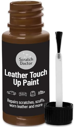 Scratch Doctor Leather Touch up Paint | For Furniture, Sofas, Cars Seats, Shoes, Handbags 15ml (Medium Brown)