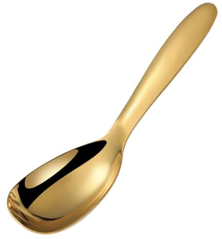 Serving Spoons Stainless Steel Large Buffet Serving Spoons Steel Buffet Serving Spoon Long Handle Soup Spoons Cooking Spoon Kitchen Tool for Kitchen Restaurant Banquet Golden