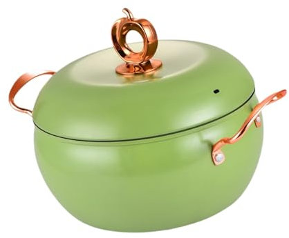 qiqiaollo Antihaftbeschichteter Suppentopf, Kochtopf, Kochtopf, unzerbrechliches, robustes Eisen, lustiger Kochtopf, Auflauftopf, Suppentopf for Kochen, Küche, Rot/131 (Color : Green)