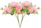 Bakiauli 2 Mazzi di Peonia Artificiale, Fiori Finti Decorazione di Fiori Artificiali per Matrimoni Casa Tavolo Feste Finestre (Rosa)