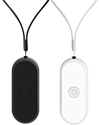 Kioball 2 Pcs Hanging Neck Air Purifier, Stylish Personal Wearable USB Charging Mini Portable Negative Ion Air Purifier