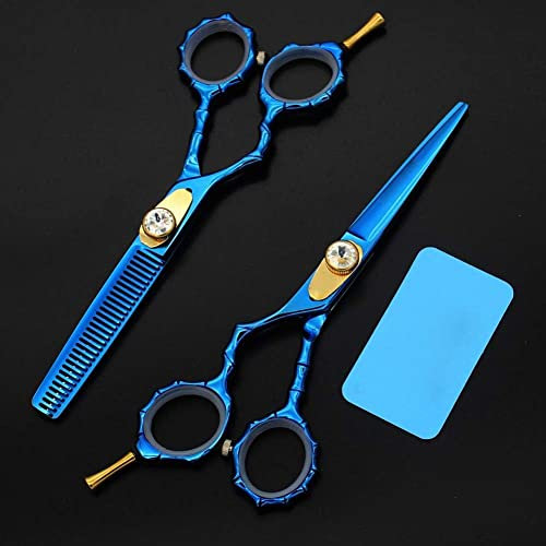 Haarschere für Linkshänder, japanische Teflon-Schere, billige Friseurschere, Effilierschere, Friseur-Rasiermesser, Haarschnitt, bunt, 14 cm Set