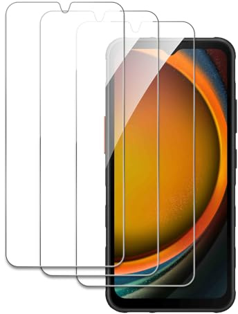 [3 Pièces] Verre Trempé pour Samsung Galaxy Xcover 7 Protection écran, Ultra Résistant Film Protection écran, Ultra HD, 9H Dureté, Sans Bulles, Anti-Rayures, Facile à Installer