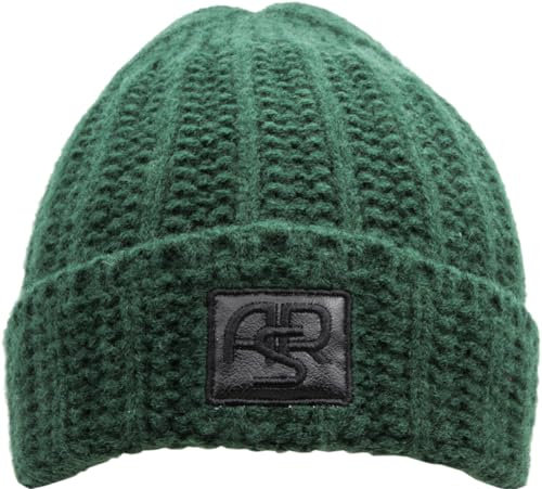 IMMA AS Roma ASR Leder Patch Knitted Skipper Beanie - Dark Green