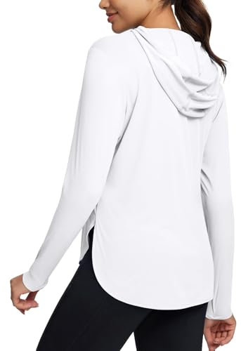 Damen UPF 50+ Sonnenschutz Hoodie Schnell Trocknende Langarm Sun Shirt Langarm Uv-Schutz Damen's Sports Langarm für Running Wandern Outdoor Surfen Angeln