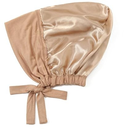 YUECIBAI Schal Damen Doppelschicht-Modal Satin Hijab Kappe Unterkappe Mit Krawatte Bonnet Hijabs Für Frauen Schals Turban Bandana 10