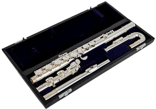 Flöte Altflöte Für Erwachsene Anfänger G-Stimmung 16 Geschlossene Klappen Versilbert Professionelles Musikinstrument Mit Koffer