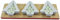 Lesser & Pavey Gift Item Serving Bowls Decorative Set in Christmas 3 Tree Shape Ceramic Snacks Dip Appetizer Olives Bowls Dishes on Tray Board