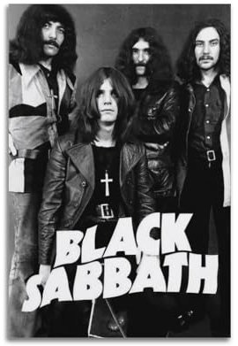 HURRGARS Black Sabbath Poster, Wandkunst, Vintage, ästhetisches Poster, dekoratives Gemälde für Wohnzimmer, Schlafzimmer, elegantes Poster, 30 x 45 cm, ungerahmter Stil