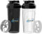 PZMLOASN 2 Stück Protein Shaker bottle - Auslaufsicherer Schraubdeckel - BPA-frei, Protein shaker 700ml aus babyflaschentauglichem Material, für Damen und Herren (Schwarz+Weiß)