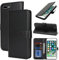 Zouzt Hülle für iPhone 8 Plus / 7 Plus 5,5-Zoll, Stoßfestes PU Leder Handyhülle Lederhülle Klapphülle mit Kartenhalter und Standfunktion Flip Leather Wallet Phone Cover (Schwarz)