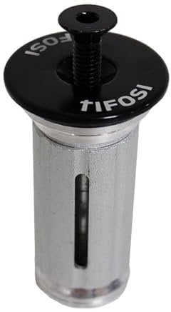 TIFOSI Headset Expander Bung and Top Cap For Carbon Steerer, Black, 1 1/8