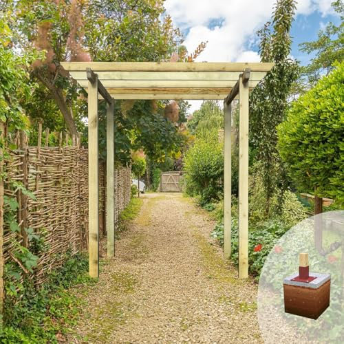 The eDecks Standard Walkway Wooden Pergola, Garden Pergoda, 2.4m x 2.4m