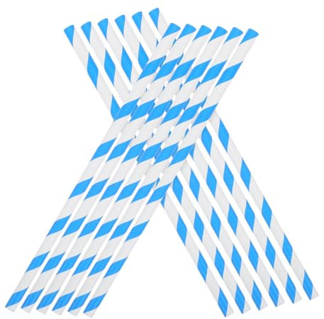 DECHOUS 50 Stück Verbrauchsmaterial für Papierstifte Papiertüten für Zuckerwatte Taschen für Süßigkeiten LED-Zuckerwattekegel Bonbonpapierstab Zuckerwatte-Stäbchen und Zapfen Blue