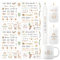 BOOMTOP 4 Kerzen Tattoo Folie Baby Kerzentattoos Babyparty Alles Gute zur Geburt Kerzensticker Oh Baby Rub On Sticker Wasserschiebefolie Kerzen Verzieren für Tasse Babyshower Babygeburt Geschenk