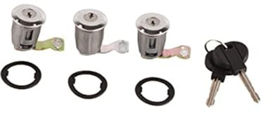 DEMULAX Serrure de Porte de Voiture, 252522, Barillet de Serrure avec clés, for Peugeot, Partner, Citroën, Berlingo, Xsara Cylindre de Serrure côté conducteur(Black#1)