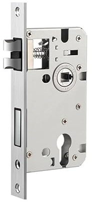 Cerradura de Embutir, Picaporte Con Cerradura Cerradura universal for interiores, tamaño 72 mm, cerradura silenciosa for puerta doble y simple, accesorios(235-72-Magnet)