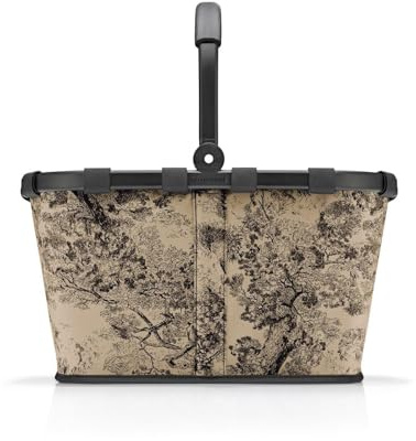 reisenthel carrybag jacquard brown – Stabiler Einkaufskorb mit viel Stauraum und praktischer Innentasche – Elegantes und wasserabweisendes Design