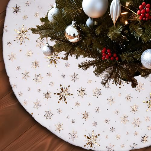 ACTOYS Weihnachtsbaum Decke,120cm Christbaumdecke, schöne Weihnachtsbaum Rock, weich Weihnachtsbaumdecke rund, Weihnachtsschmuck, Tannenbaum Deko, schöne Decke für den Weihnachtsbaum