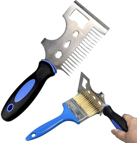Shedder-Waschgerät – Fester Halt Aus Verchromtem Metall, Griff Zum Vielseitigen Und Handlichen Ausbreiten, Borsten-Schrubbset, Rucksack, Hausreparatur, Bauarbeiten, Reisen, Handwerksarbeiten, Arbeit,