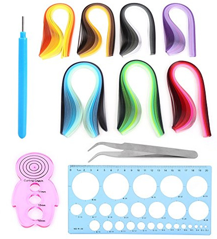 12Pcs Papier Quilling Kit Outils À Bandes DIY Craft Quilling Set Pour Maison Et Bureau Décoration